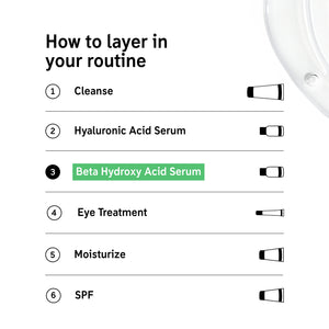 How to layer Beta Hydroxy Acid Serum in your routine